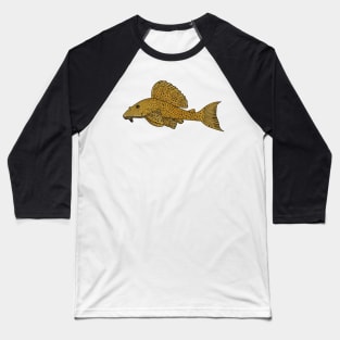 Pleco fish cartoon illustration Baseball T-Shirt